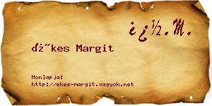 Ékes Margit névjegykártya